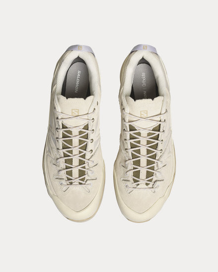 Salomon X-Alp Leather Almond Milk / White Pepper / Burnt Olive Low Top Sneakers - 2