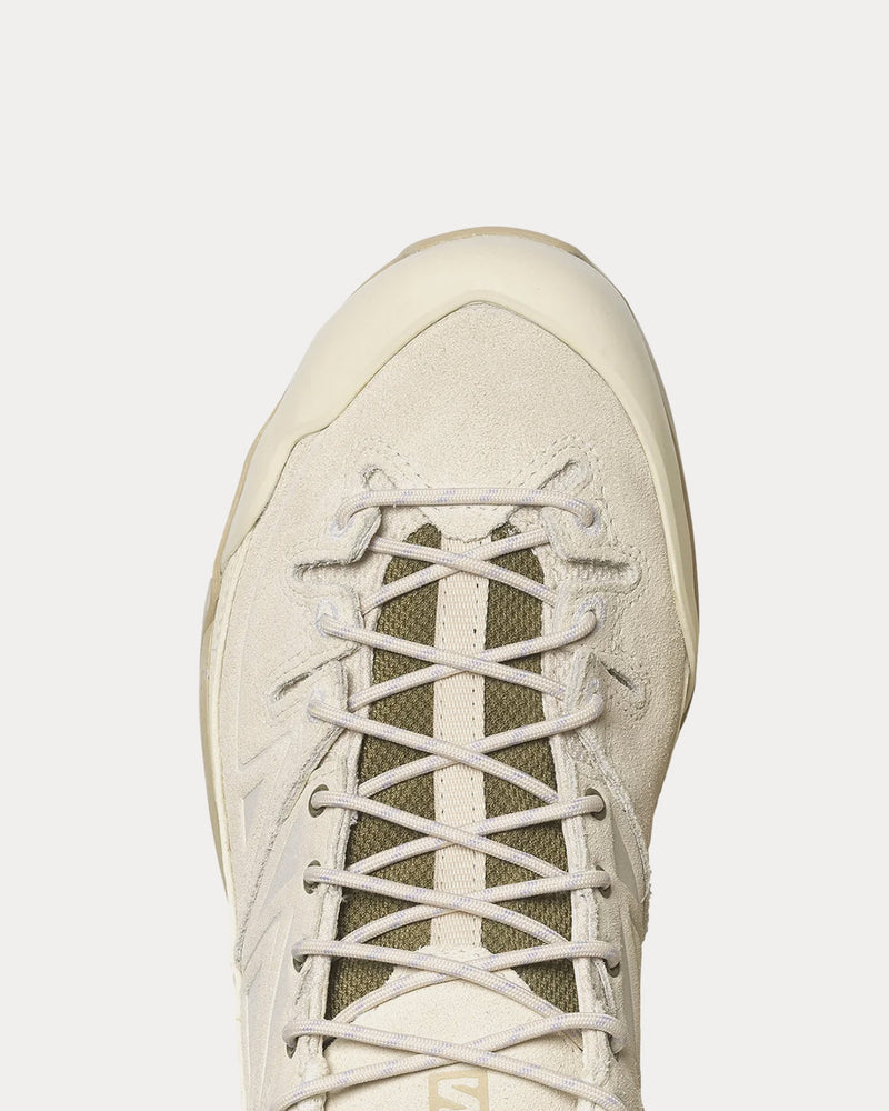 Salomon X-Alp Leather Almond Milk / White Pepper / Burnt Olive Low Top Sneakers - 5