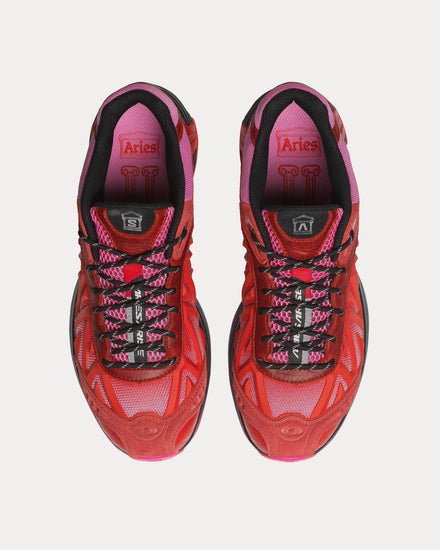Salomon x Aries XT-Whisper Fiery Red / Fuchsia Pink Low Top Sneakers - 2