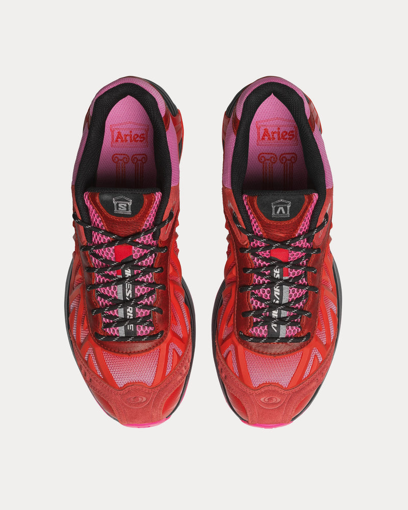 Salomon x Aries XT-Whisper Fiery Red / Fuchsia Pink Low Top Sneakers - 2