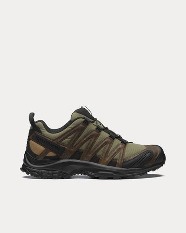 Salomon XA Pro 3D 'Distressed Leather' Dark Earth / Black / Deep Lichen Green Low Top Sneakers