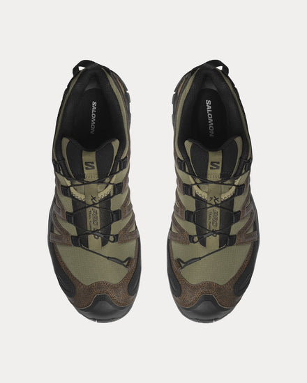 Salomon XA Pro 3D 'Distressed Leather' Dark Earth / Black / Deep Lichen Green Low Top Sneakers - 2