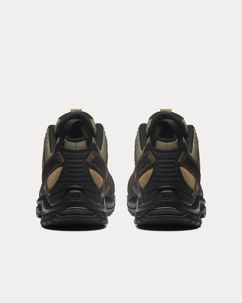 Salomon XA Pro 3D 'Distressed Leather' Dark Earth / Black / Deep Lichen Green Low Top Sneakers - 3