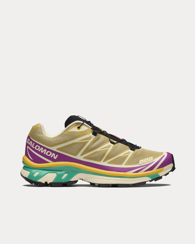 Salomon XT-6 Antique Gold / Transparent Yellow / Willowherb Low Top Sneakers