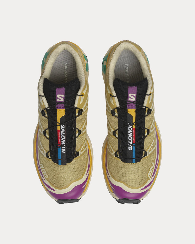 Salomon XT-6 Antique Gold / Transparent Yellow / Willowherb Low Top Sneakers - 2