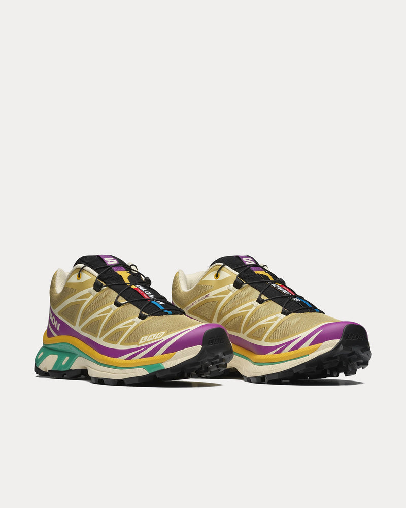 Salomon XT-6 Antique Gold / Transparent Yellow / Willowherb Low Top Sneakers - 3