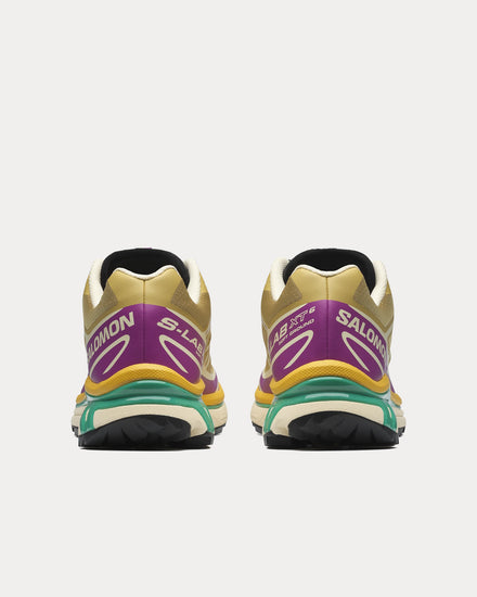 Salomon XT-6 Antique Gold / Transparent Yellow / Willowherb Low Top Sneakers - 4