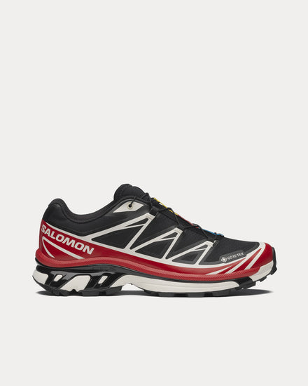 Salomon XT-6 Gore-Tex Black / Flame Scarlet / Vanilla Ice Low Top Sneakers - 1