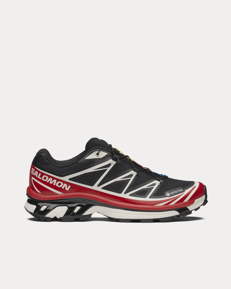 Salomon XT-6 Gore-Tex Black / Flame Scarlet / Vanilla Ice Low Top Sneakers - 1