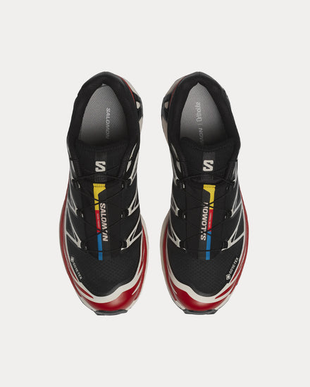Salomon XT-6 Gore-Tex Black / Flame Scarlet / Vanilla Ice Low Top Sneakers - 2