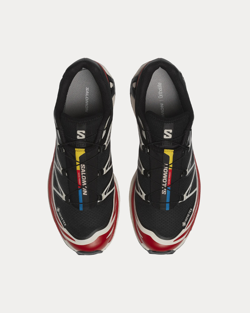 Salomon XT-6 Gore-Tex Black / Flame Scarlet / Vanilla Ice Low Top Sneakers - 2