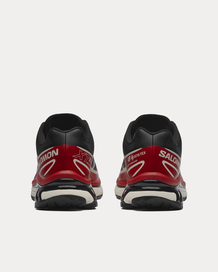 Salomon XT-6 Gore-Tex Black / Flame Scarlet / Vanilla Ice Low Top Sneakers - 4