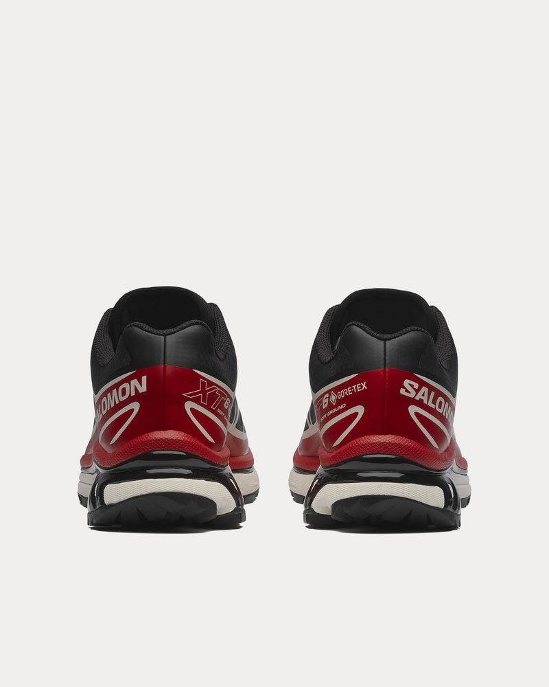 Salomon XT-6 Gore-Tex Black / Flame Scarlet / Vanilla Ice Low Top Sneakers - 4