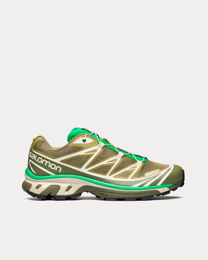 Salomon Unisex XT-6 Dried Herb / Deep Lichen Green / Bright Green
