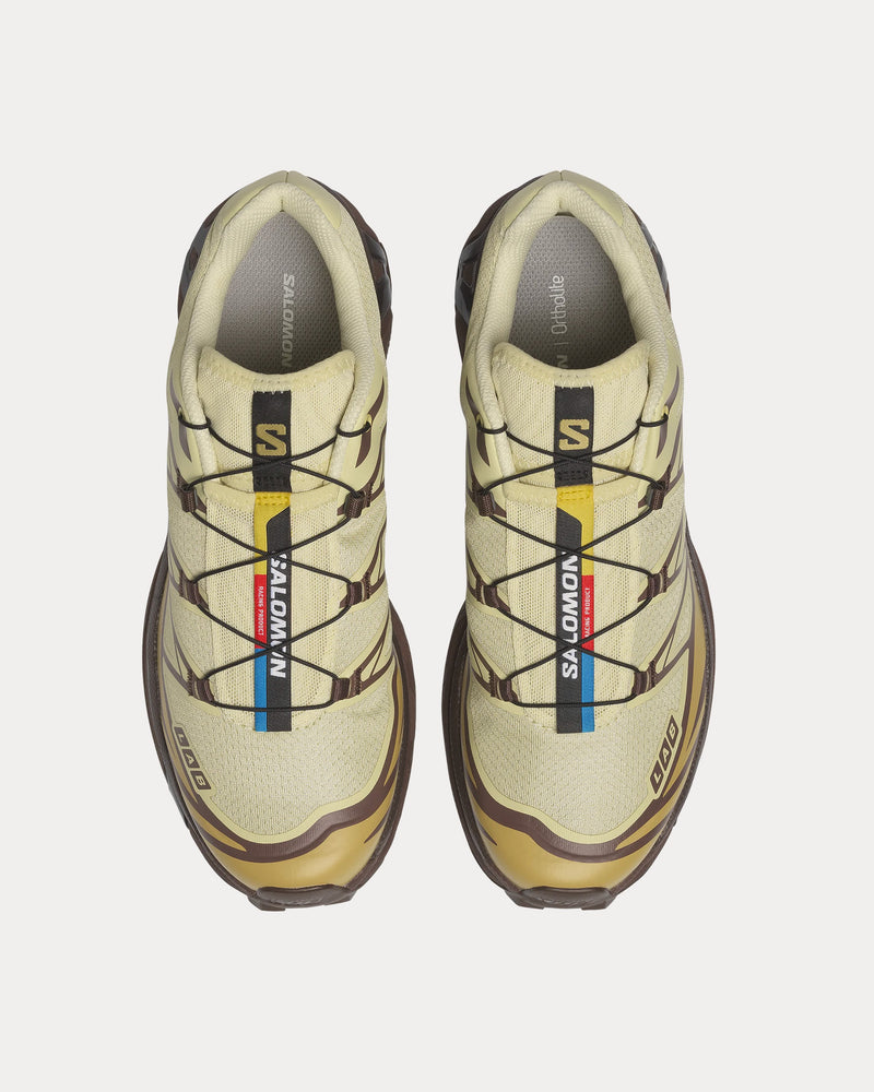 Salomon XT-6 Dusty Yellow / French Roast / Antique Gold Low Top Sneakers - 2