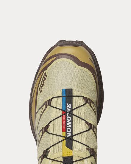 Salomon XT-6 Dusty Yellow / French Roast / Antique Gold Low Top Sneakers - 5