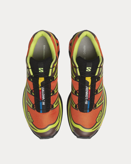 Salomon XT-6 Red Orange / Sharp Green / Black Low Top Sneakers - 2