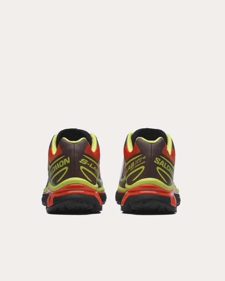 Salomon XT-6 Red Orange / Sharp Green / Black Low Top Sneakers - 4