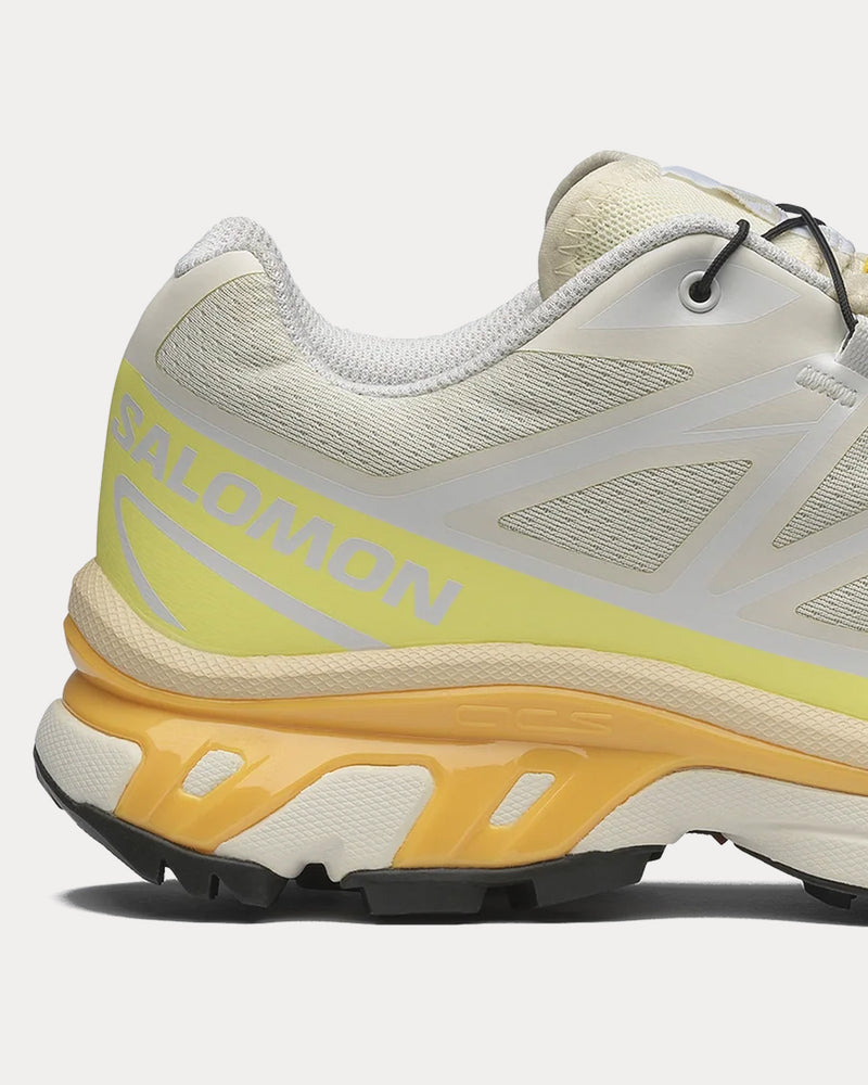 Salomon XT-6 Vanilla Ice / Yellow Iris / Warm Apricot Low Top Sneakers - 5