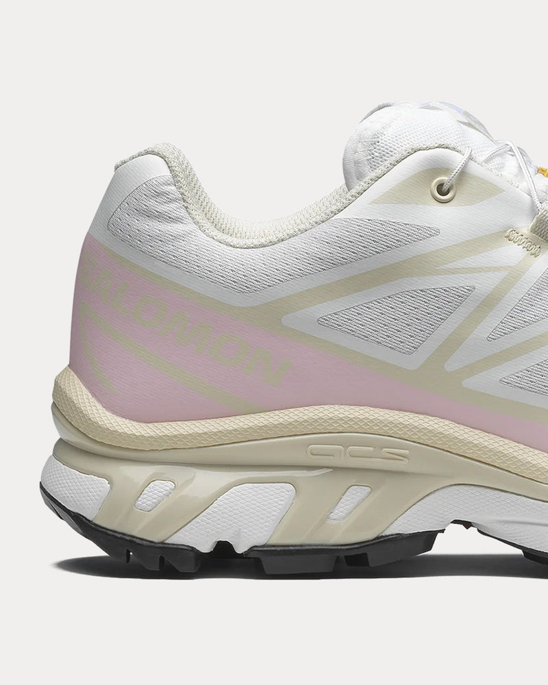 Salomon XT-6 White / Almond Milk / Fairy Tale Low Top Sneakers - 5