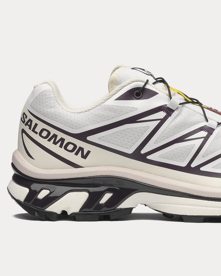 Salomon XT-6 White / Vanilla Ice / Plum Perfect Low Top Sneakers - 5