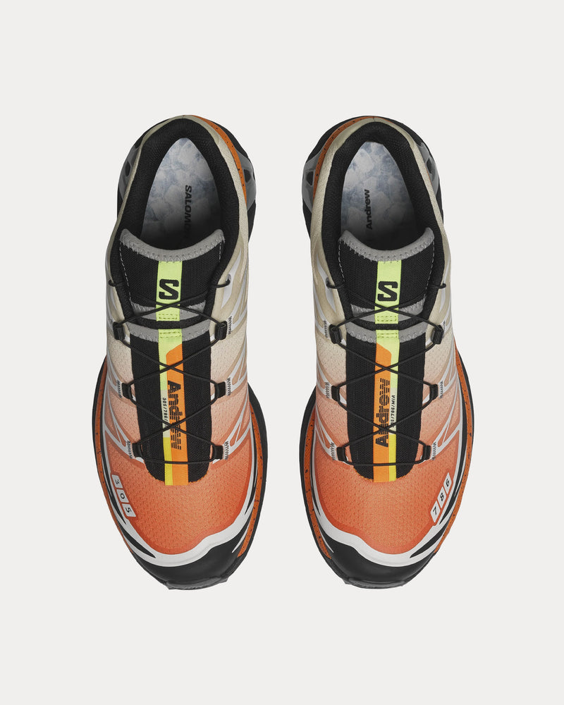 Salomon XT-6 'Andrew' Shocking Orange / Transparent Yellow Low Top Sneakers - 2