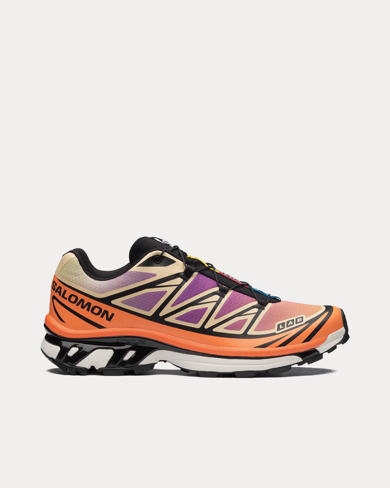 Salomon Unisex XT-6 Black / Almond Cream Low Top Sneakers