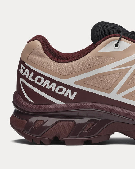 Salomon XT-6 Gore-Tex Mahogany Rose / Tawny Port / Black Low Top Sneakers - 5