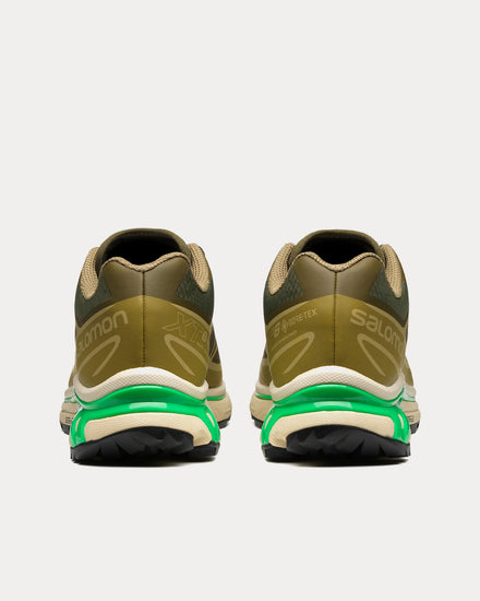Salomon XT-6 Gore-Tex Olive Night / Dried Herb / Almond Milk Low Top Sneakers - 4