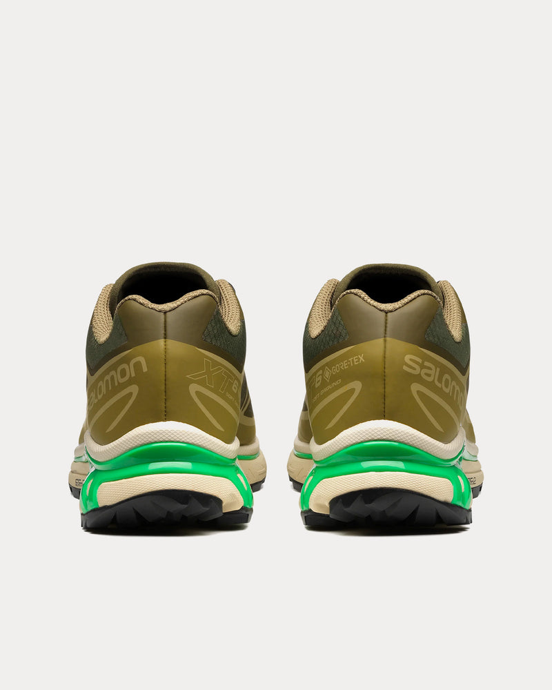 Salomon XT-6 Gore-Tex Olive Night / Dried Herb / Almond Milk Low Top Sneakers - 4