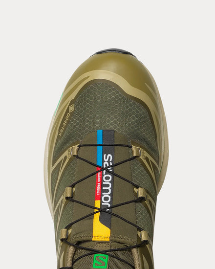 Salomon XT-6 Gore-Tex Olive Night / Dried Herb / Almond Milk Low Top Sneakers - 5