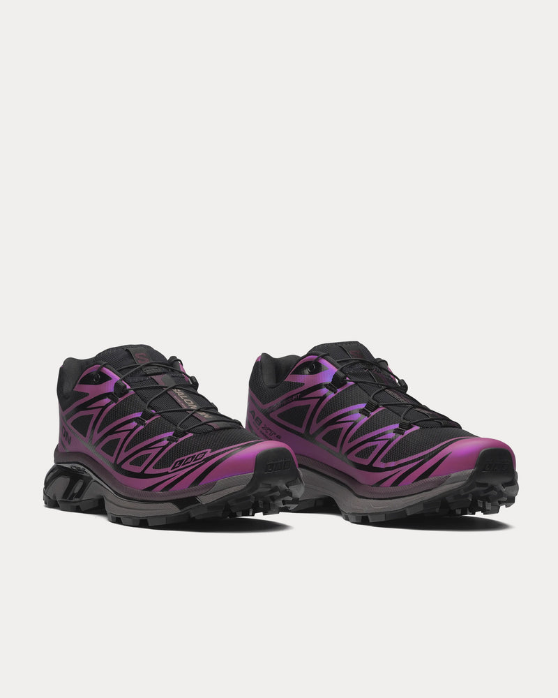 Salomon XT-6 'Iridescent' Black / Hollyhock / Plum Perfect Low Top Sneakers - 3