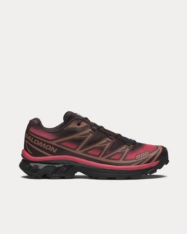 Salomon XT-6 Skyline Black Coffee / French Roast / Rouge Red Low Top Sneakers