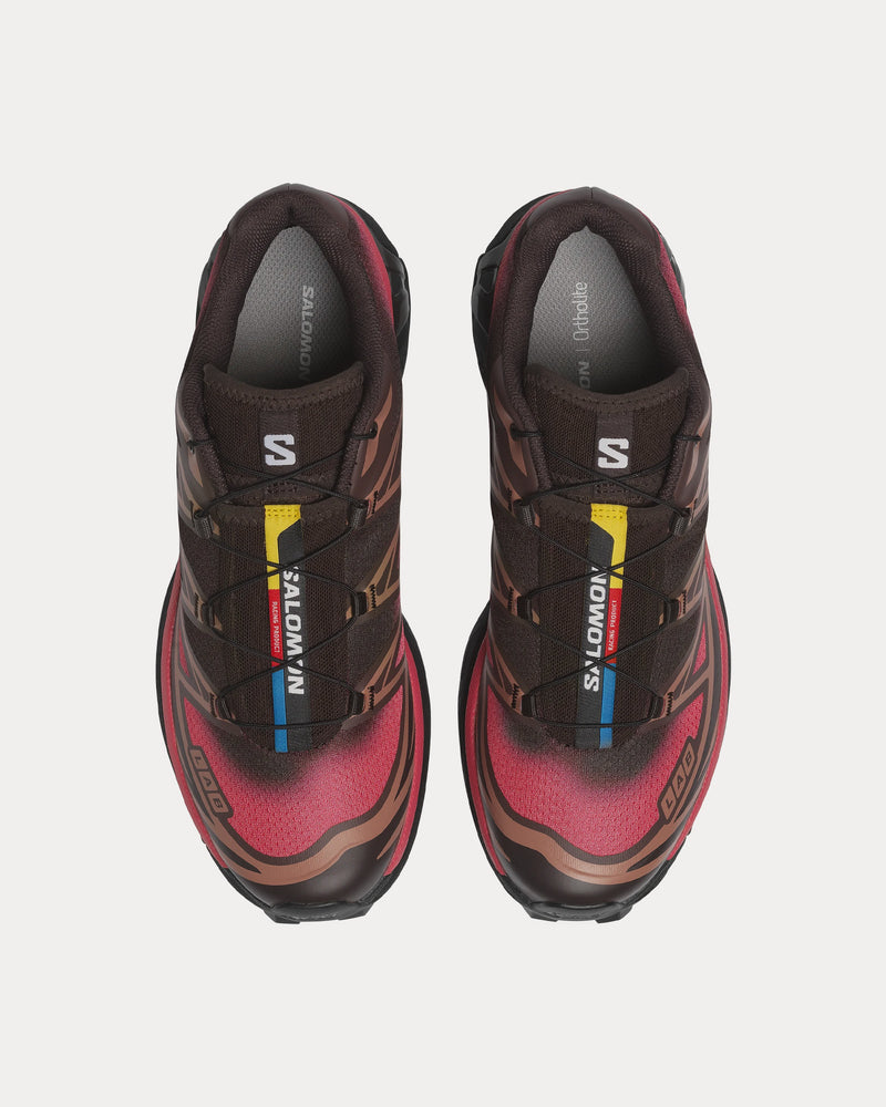 Salomon XT-6 Skyline Black Coffee / French Roast / Rouge Red Low Top Sneakers - 2