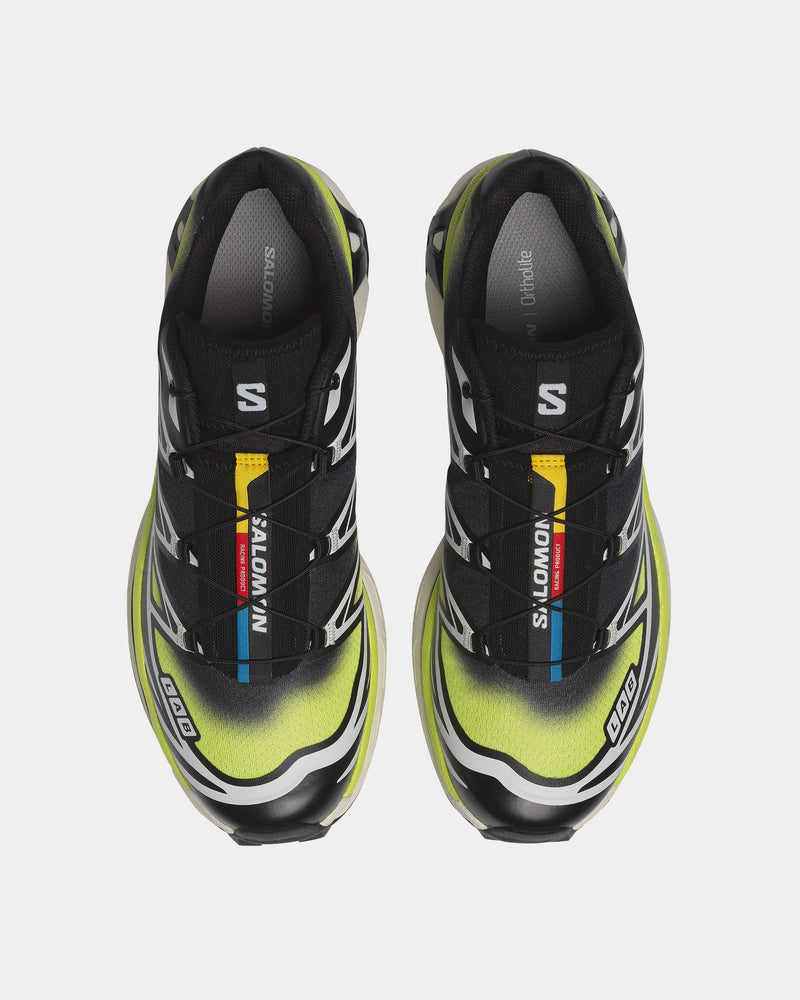 Salomon XT-6 Skyline Black / Maritime Blue / Sharp Green Low Top Sneakers - 2