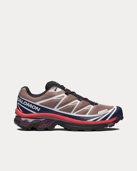 Salomon XT-6 Walnut / Maritime Blue / Huckleberry Low Top Sneakers - 1