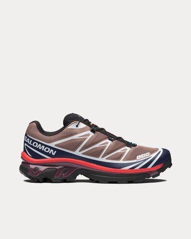Salomon XT-6 Walnut / Maritime Blue / Huckleberry Low Top Sneakers