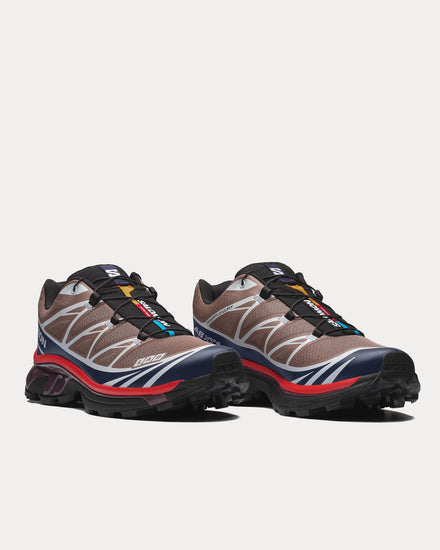 Salomon XT-6 Walnut / Maritime Blue / Huckleberry Low Top Sneakers - 3