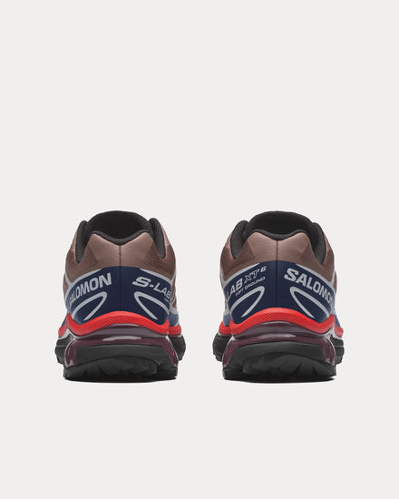 Salomon XT-6 Walnut / Maritime Blue / Huckleberry Low Top Sneakers - 4