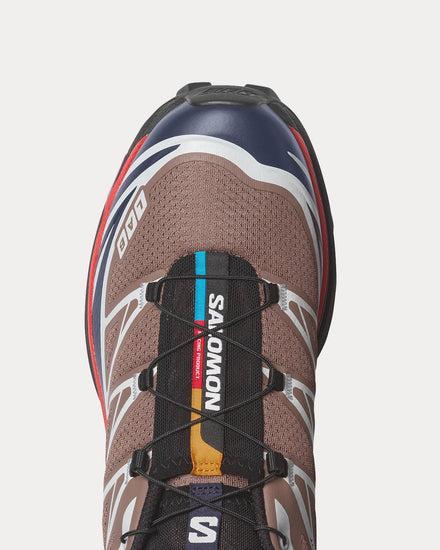 Salomon XT-6 Walnut / Maritime Blue / Huckleberry Low Top Sneakers - 6