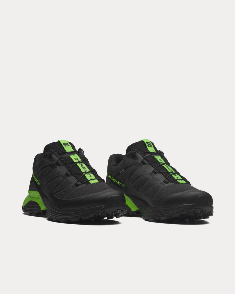 Salomon XT-Pathway 2 Asphalt / Black / Green Gecko Low Top Sneakers - 3