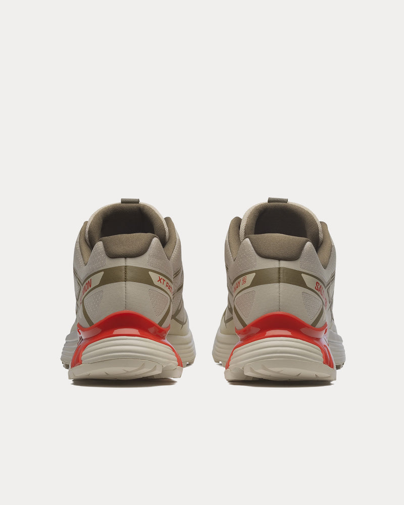 Salomon XT-Pathway 2 Rainy Day / Stone Gray / Cherry Tomato Low Top Sneakers - 4