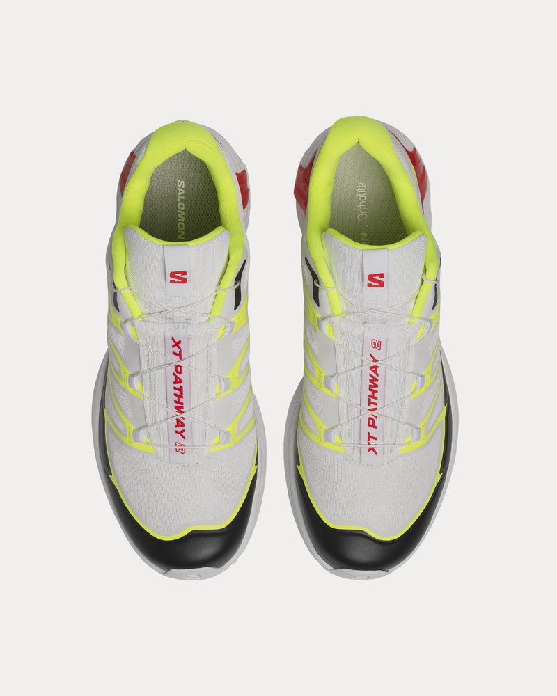 Salomon XT-Pathway 2 White / Safety Yellow / Fiery Red Low Top Sneakers - 2