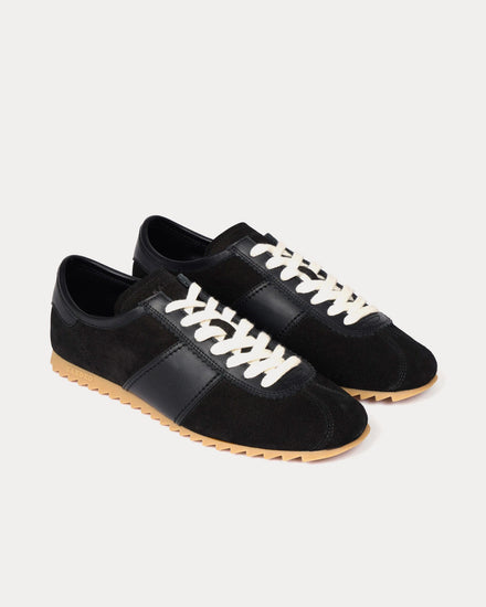 Sandro Leather & Suede Black Low Top Sneakers - 3