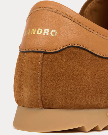 Sandro Leather & Suede Brown Low Top Sneakers - 4