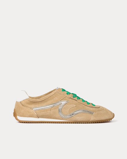 Sandro Light Wave Suede Beige Low Top Sneakers - 1