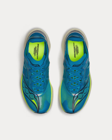 Saucony Endorphin Elite ViZiBlue / Citron Running Shoes - 2