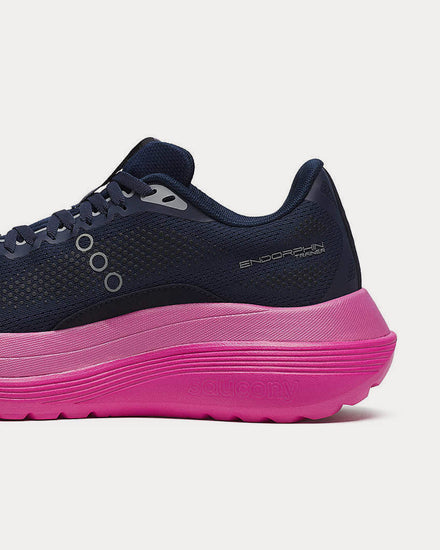 Saucony Endorphin Navy / Fuchsia Running Shoes - 5