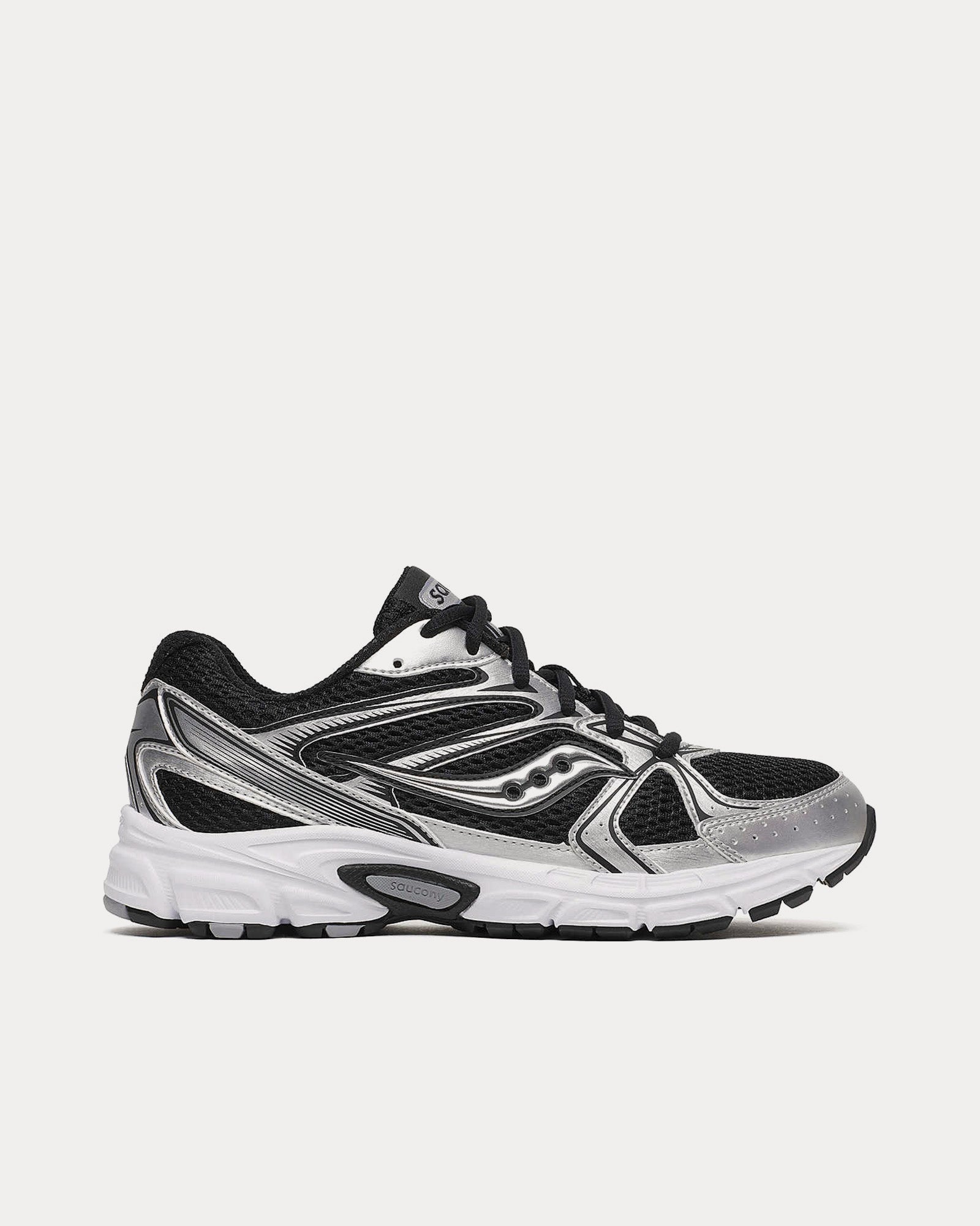 Saucony Grid Ride Millennium Black Silver Low Top Sneakers Sneak in Peace