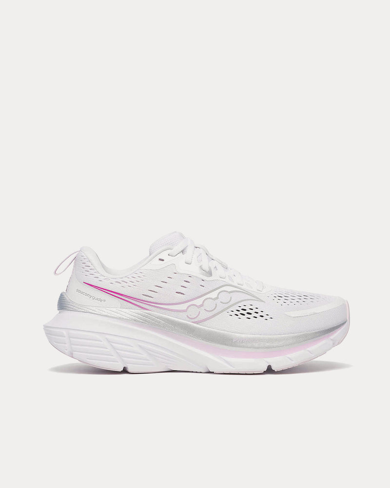 Saucony Guide 18 White / Fuchsia Running Shoes - 1